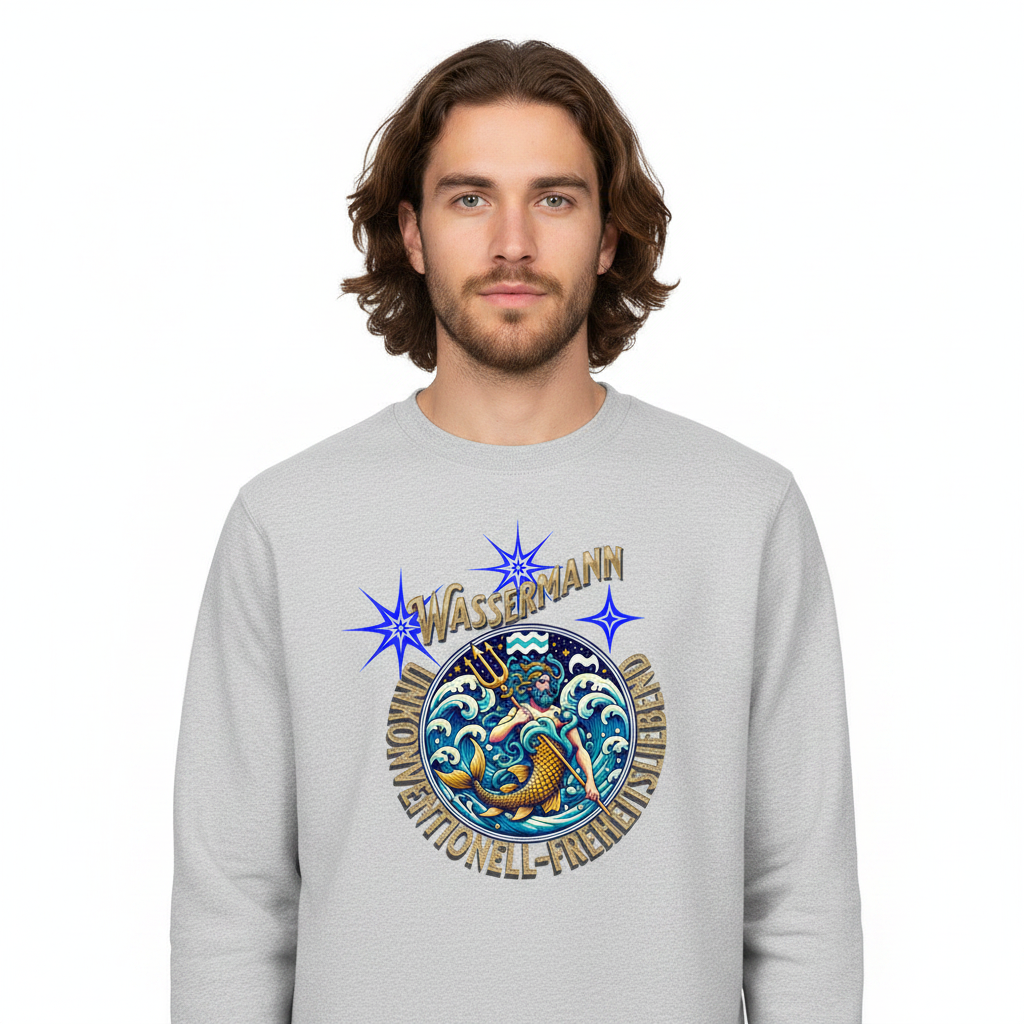 Classic Sweatshirt / Wassermann Sternzeichen-grau