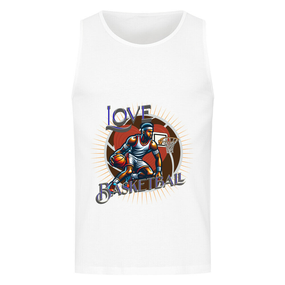 Classic Tanktop / Basketball-Love-weiss