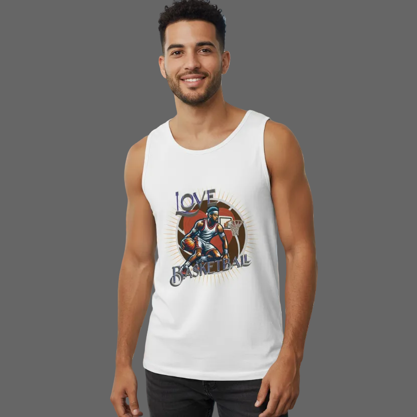 Classic Tanktop / Basketball-Love-weiss