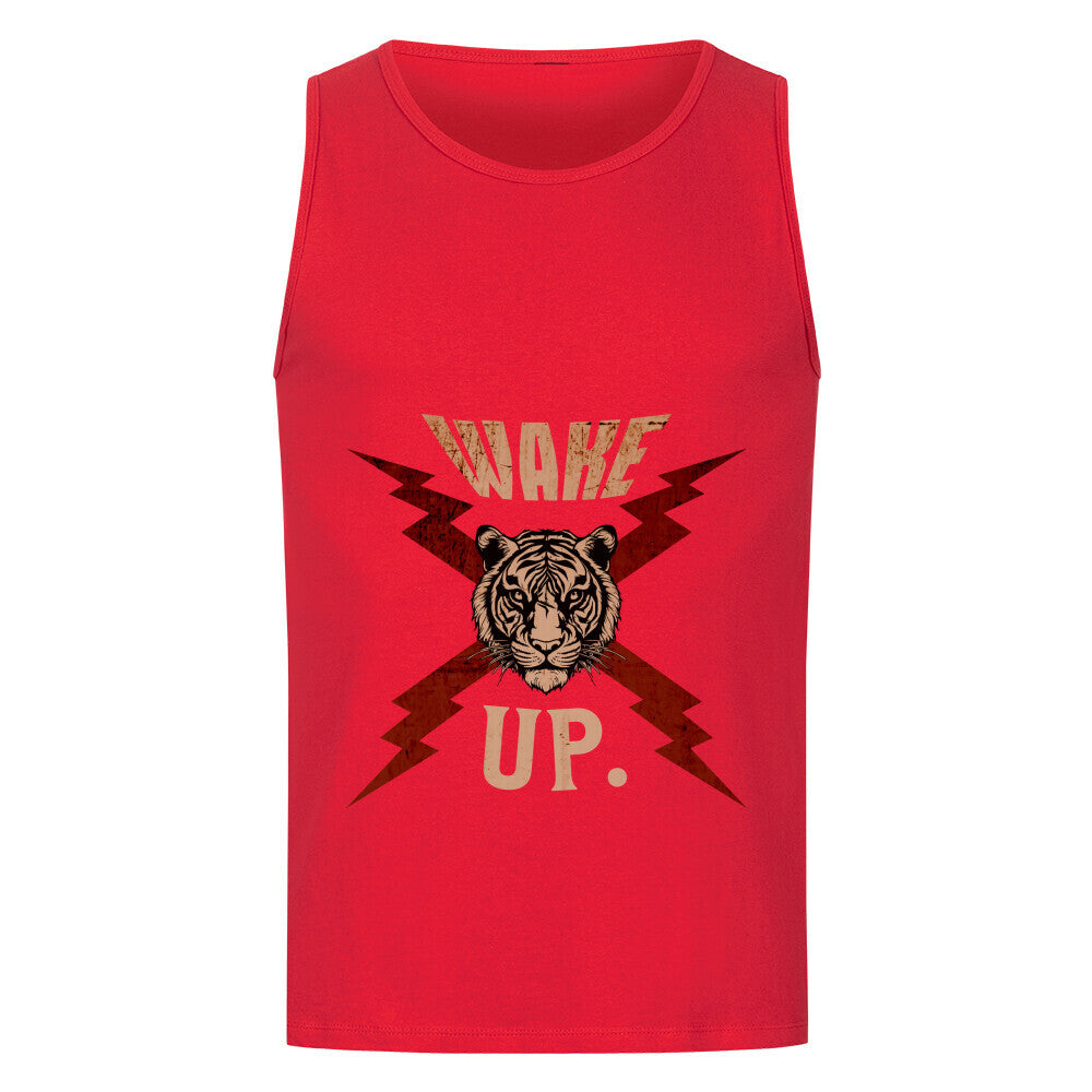Classic Tanktop in Fire Red mit „WAKE UP."-TORIPROS