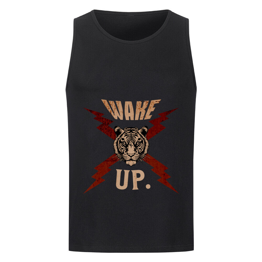 Classic Tanktop in Schwarz mit „WAKE UP."-TORIPROS