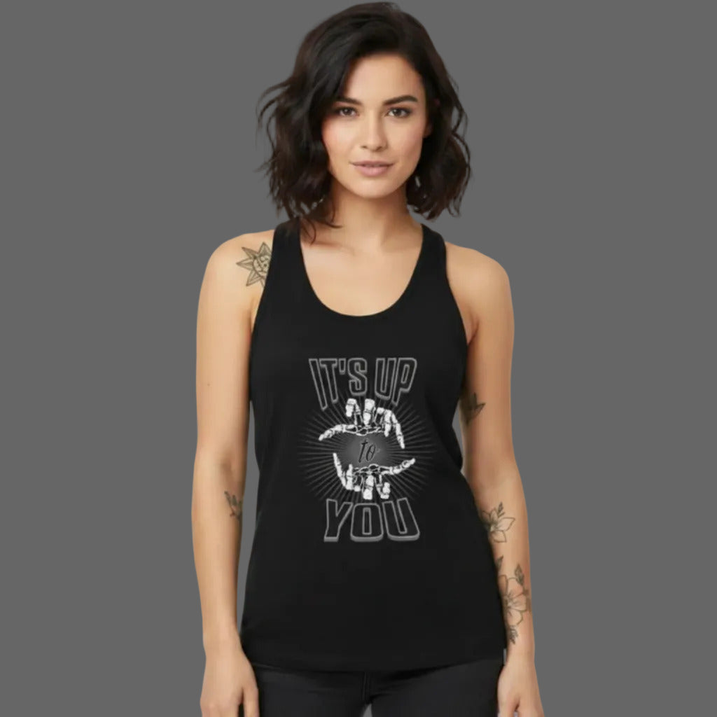 Classic Tanktop Women in schwarz mit „IT'S UP TO YOU“-TORIPROS