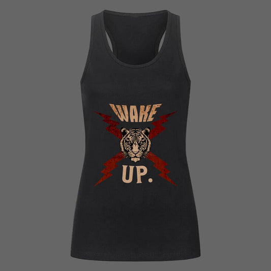 Classic Tanktop Women in Schwarz mit „WAKE UP."-TORIPROS