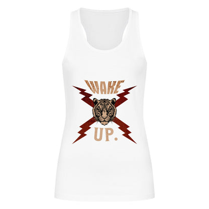 Alt:: Classic Tanktop Women in Weiß mit „WAKE UP."-TORIPROS