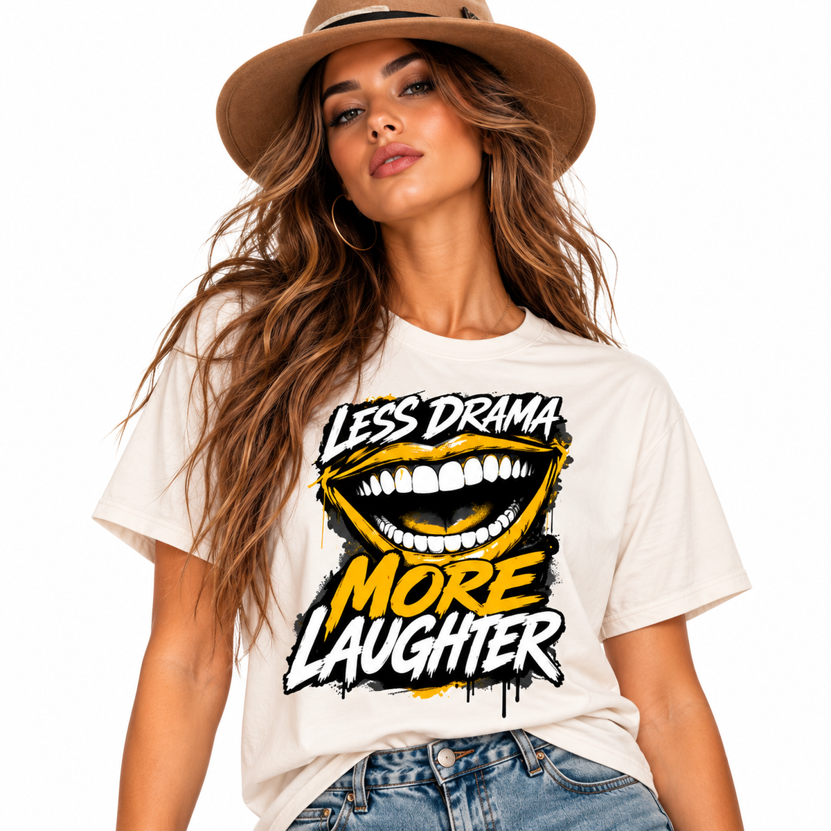 HigherBlanks Premium T-Shirt / LAUGH MORE