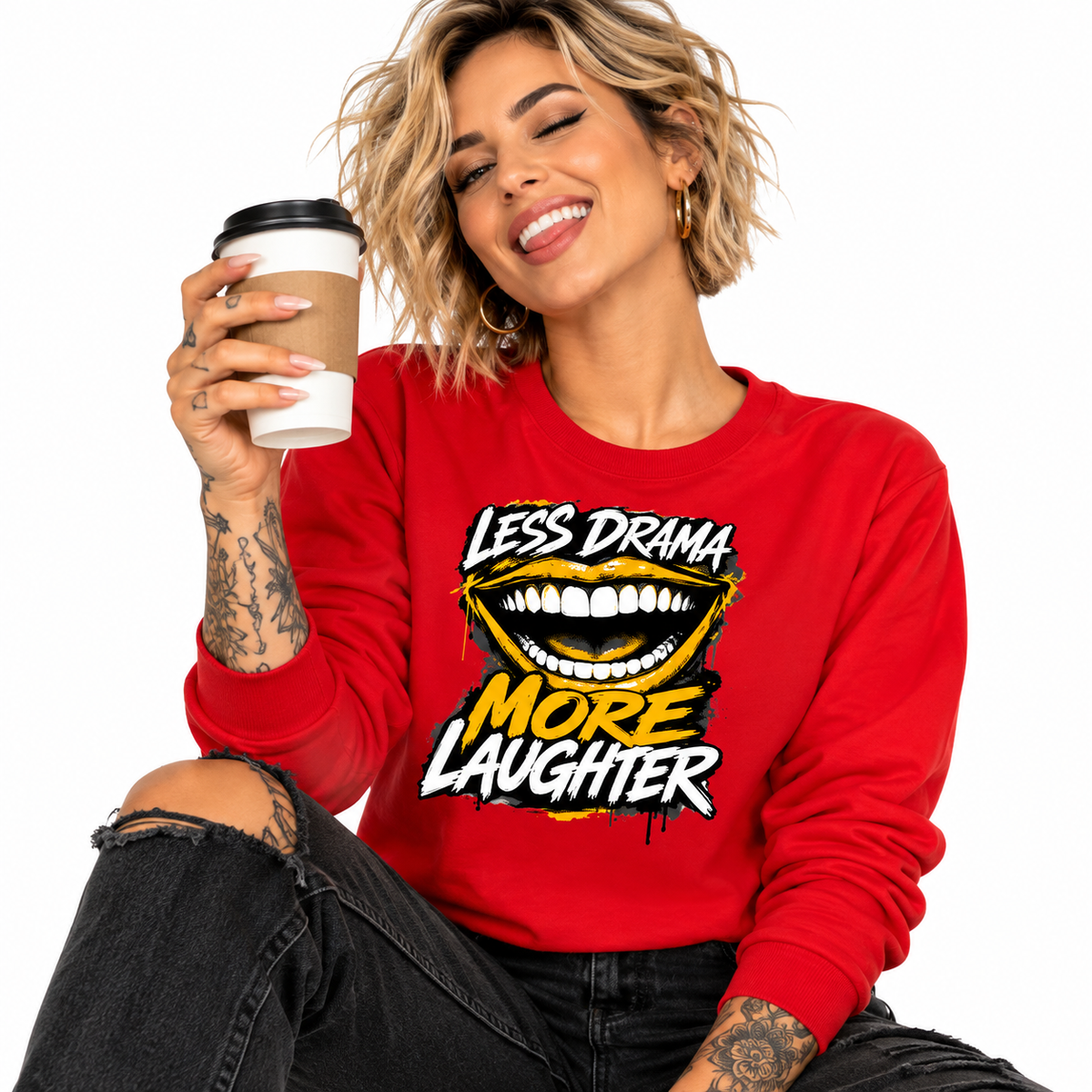 Classic Sweatshirt / LAUGH MORE