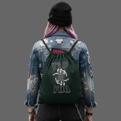 Gym Bag in schwarz mit „IT'S UP TO YOU“-TORIPROS