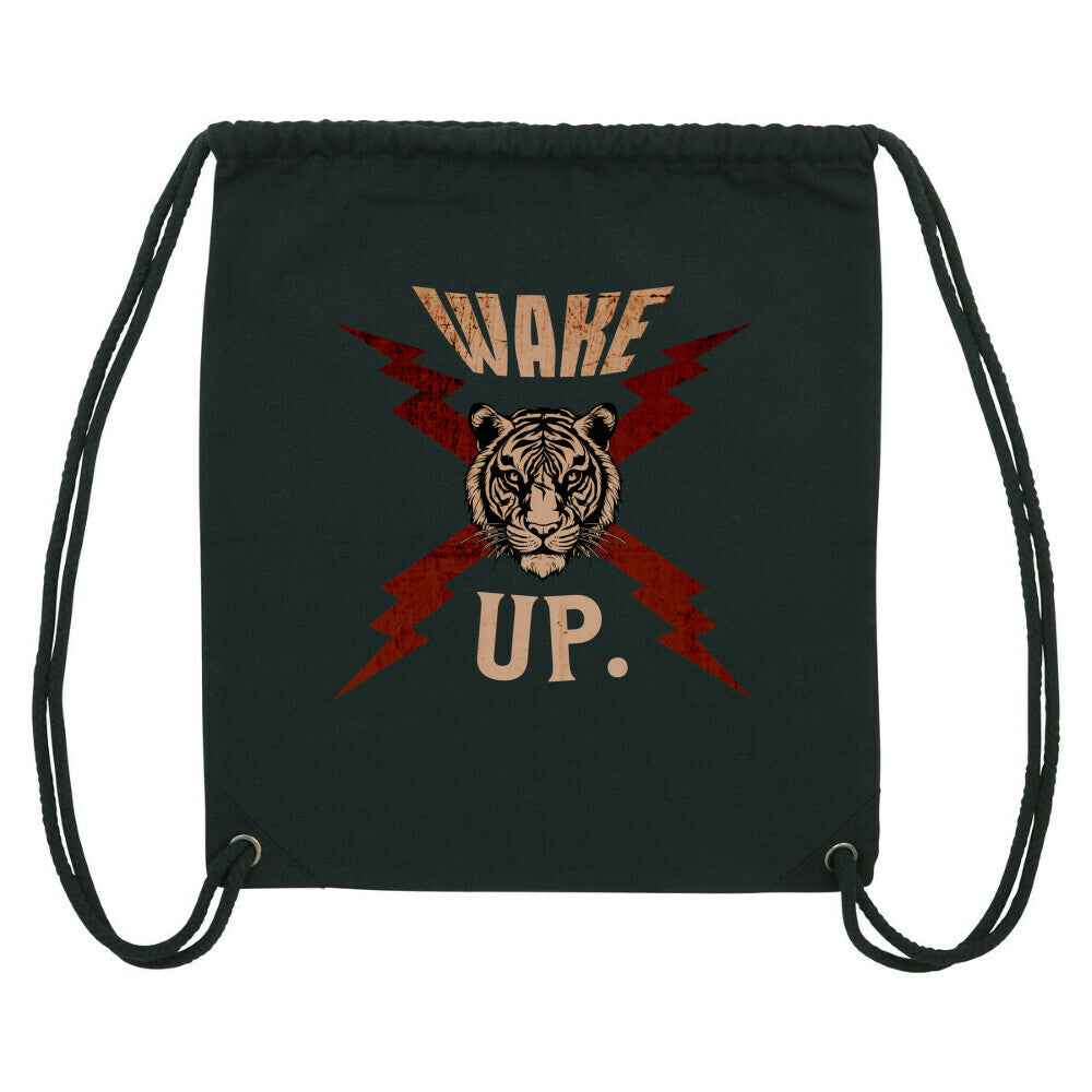 Gym Bag in Schwarz mit „WAKE UP."-TORIPROS