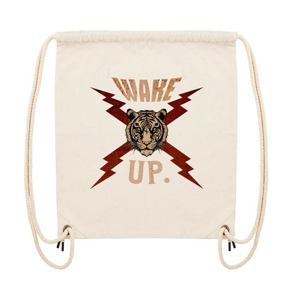 Gym Bag in Natural mit „WAKE UP."-TORIPROS