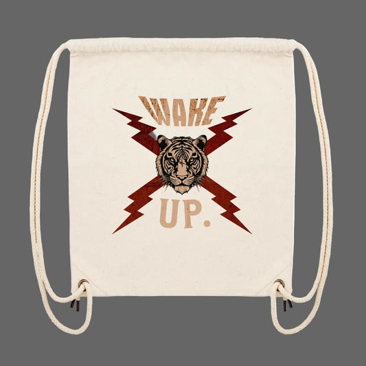 Gym Bag in Natural mit „WAKE UP."-TORIPROS