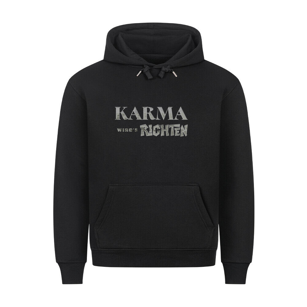 HigherBlanks Premium Hoodie/KARMA-Image for color: schwarz