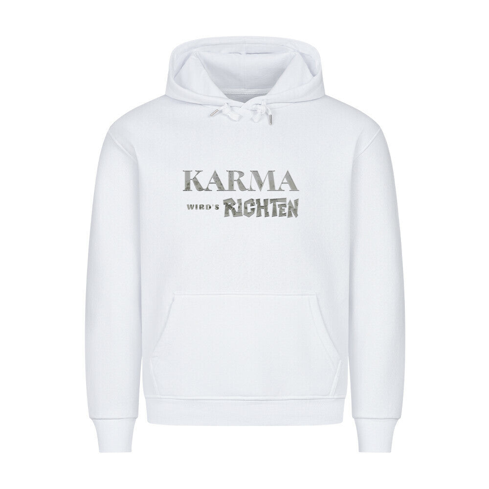 HigherBlanks Premium Hoodie/KARMA-Image for color: weiß
