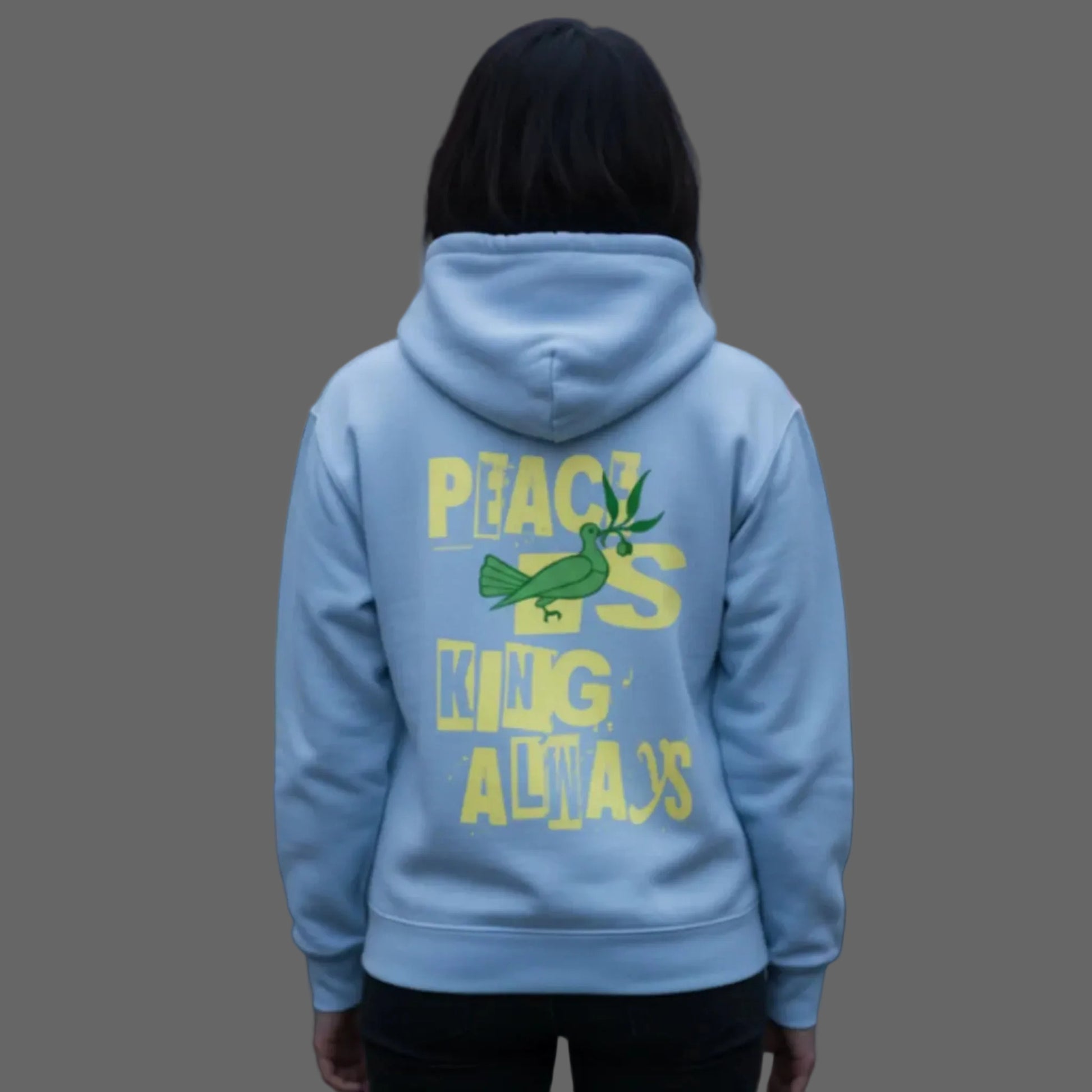 HigherBlanks Premium Hoodie / Peace is KING allways-Babyblue-TORPROS