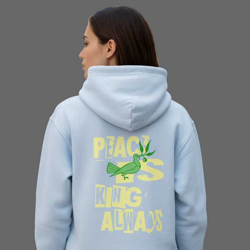 HigherBlanks Premium Hoodie / Peace is KING allways-Babyblue-TORPROS