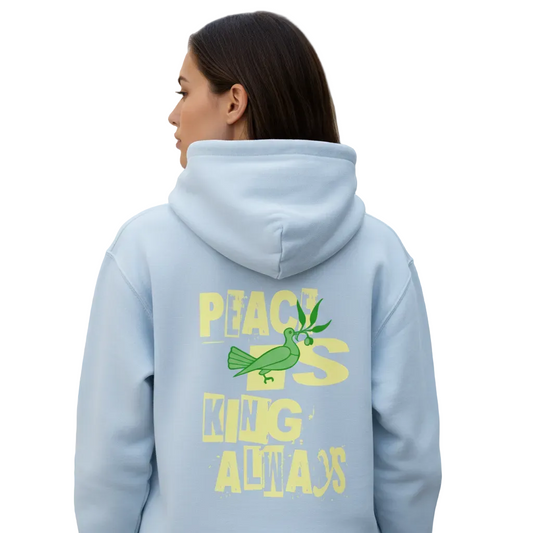 HigherBlanks Premium Hoodie / Peace is KING allways-Babyblue-TORPROS