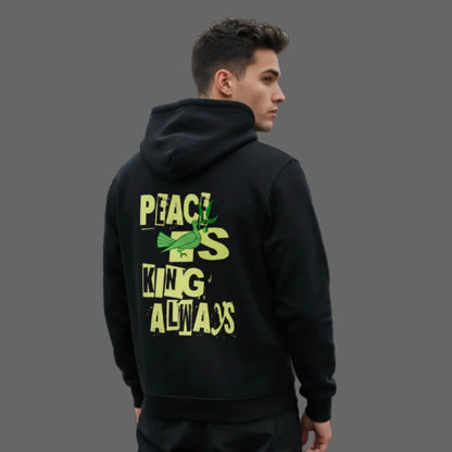 HigherBlanks Premium Hoodie / Peace is KING allways-Schwarz-TORIPROS