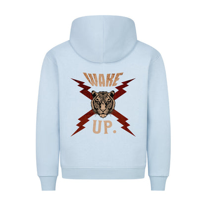 HigherBlanks Premium Hoodie in Babyblau mit „WAKE UP."-TORIPROS