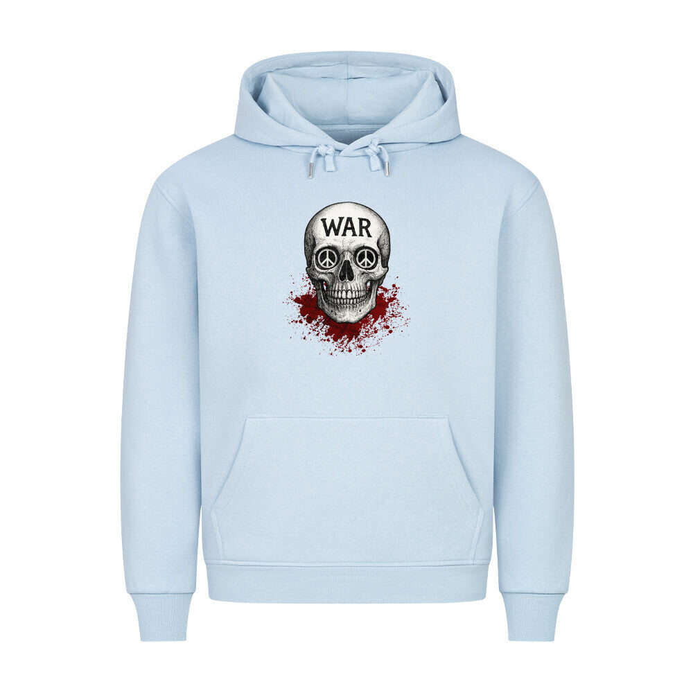 HigherBlanks Premium Hoodie/ WAR is DEATH: blau