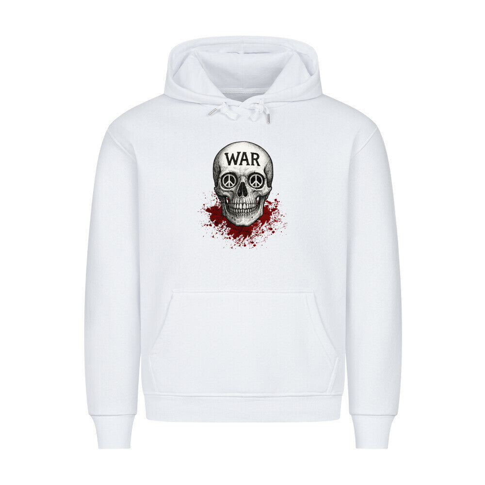 HigherBlanks Premium Hoodie/ WAR is DEATH: weiss