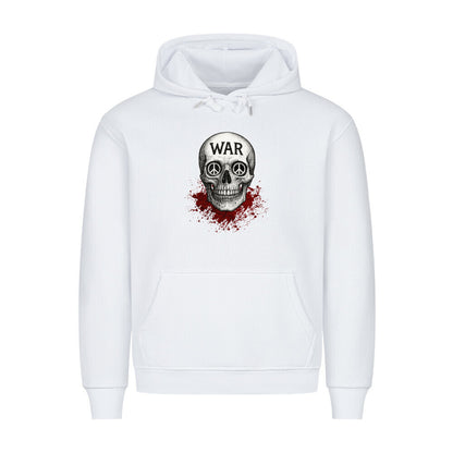 HigherBlanks Premium Hoodie/ WAR is DEATH: weiss