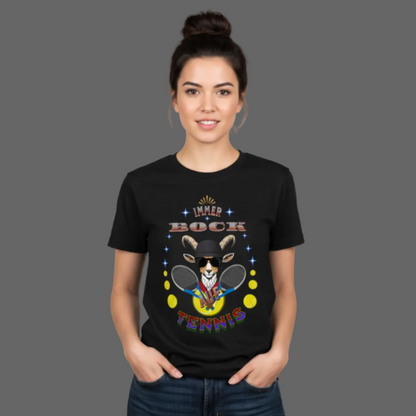 HigherBlanks Premium T-Shirt in Schwarz mit „AUF TENNIS immer BOCK“-TORIPROS