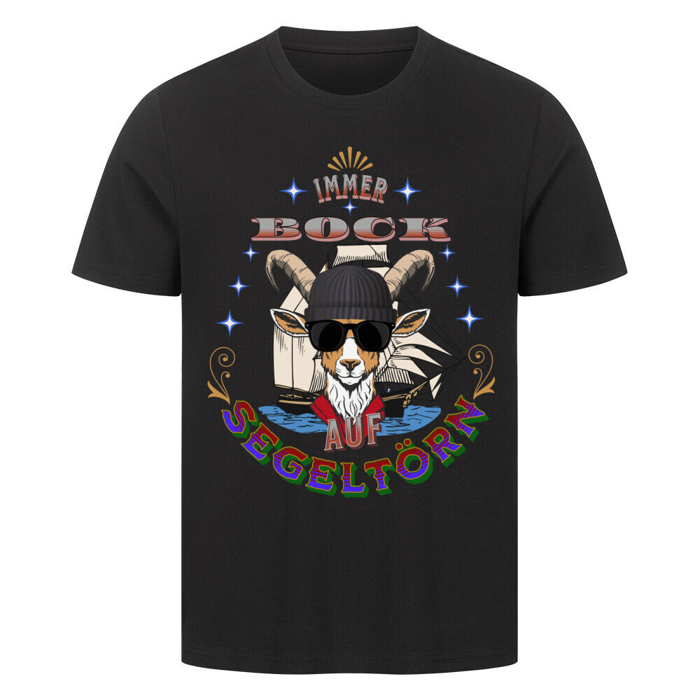 HigherBlanks Premium T-Shirt / Auf SEGELTÖRN immer BOCK -Schwarz-Toripros