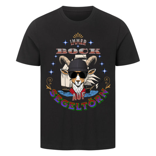 HigherBlanks Premium T-Shirt / Auf SEGELTÖRN immer BOCK -Schwarz-Toripros