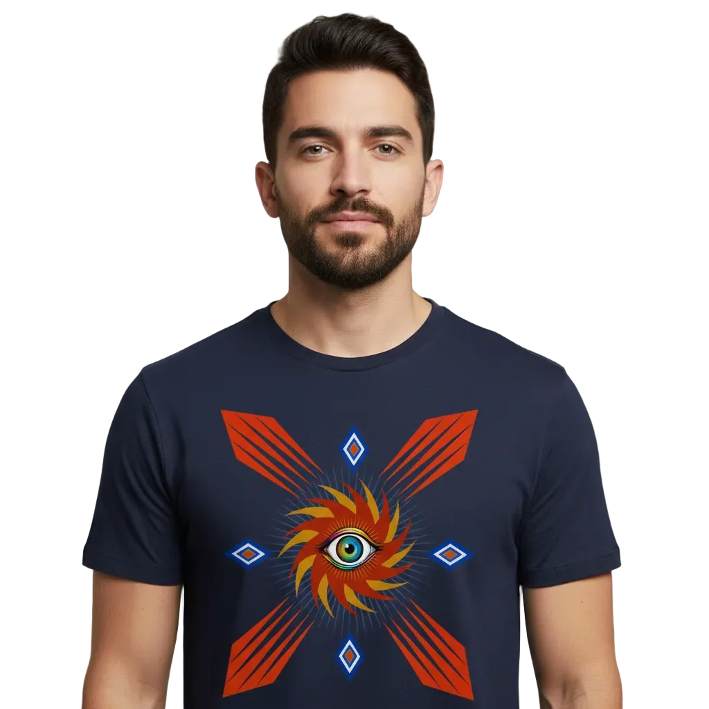 HigherBlanks Premium T-Shirt / Auge im STURM, Phase der Ruhe -TORIPROS-blau