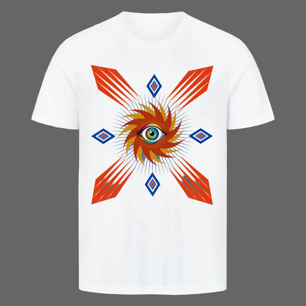 HigherBlanks Premium T-Shirt / Auge im STURM, Phase der Ruhe -TORIPROS-weiss