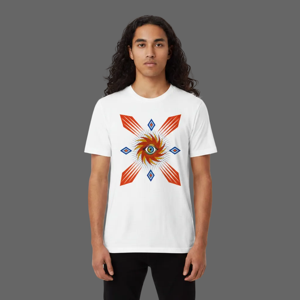 HigherBlanks Premium T-Shirt / Auge im STURM, Phase der Ruhe -TORIPROS-weiss
