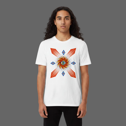 HigherBlanks Premium T-Shirt / Auge im STURM, Phase der Ruhe -TORIPROS-weiss