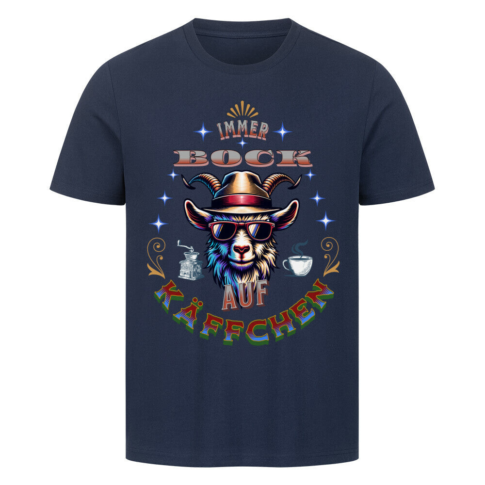 HigherBlanks Premium T-Shirt / BOCK auf KÄFFCHEN -blau