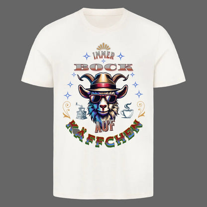 HigherBlanks Premium T-Shirt / BOCK auf KÄFFCHEN -natur