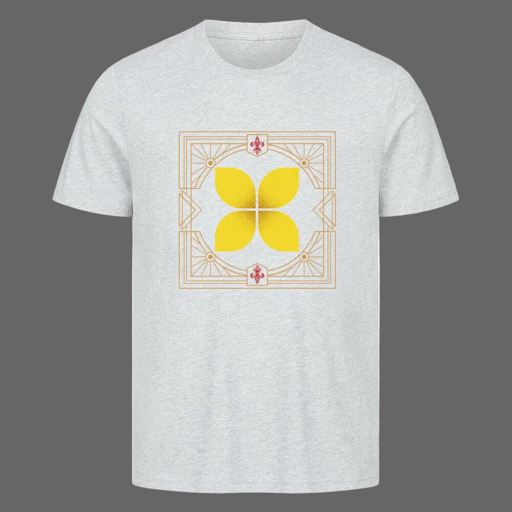 HigherBlanks Premium T-Shirt / Eckige Eleganz-Grey