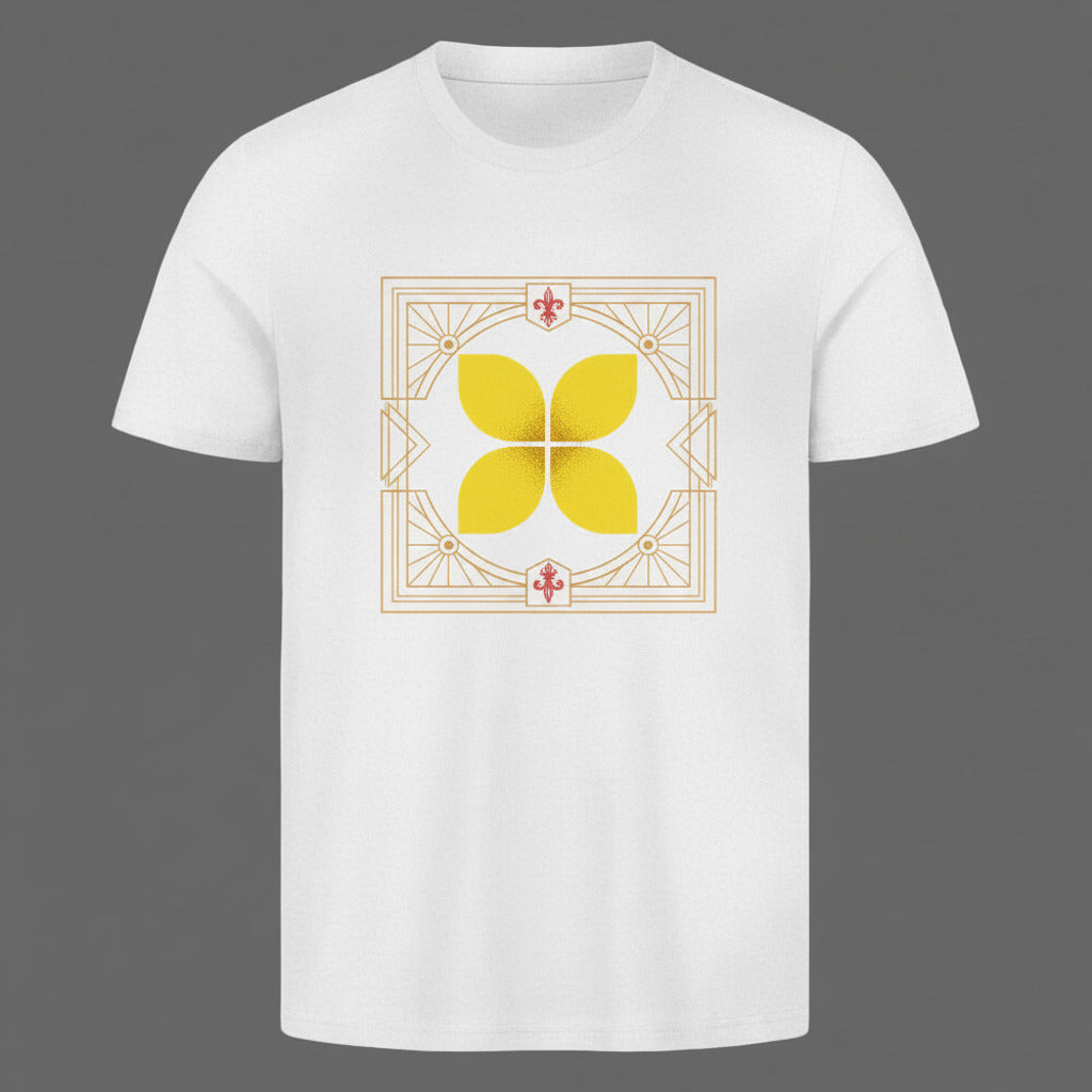 HigherBlanks Premium T-Shirt / Eckige Eleganz-weiss