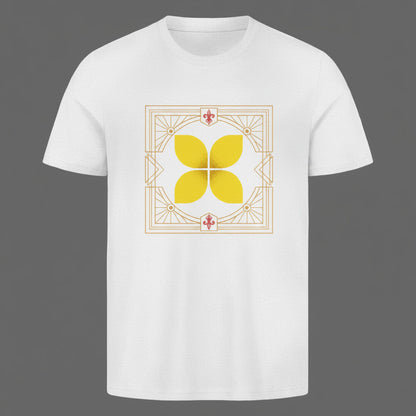 HigherBlanks Premium T-Shirt / Eckige Eleganz-weiss