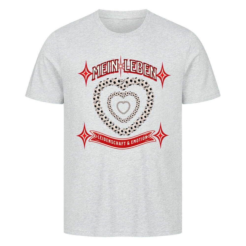 HigherBlanks Premium T-Shirt / Fußball mein LEBEN - Heather Grey