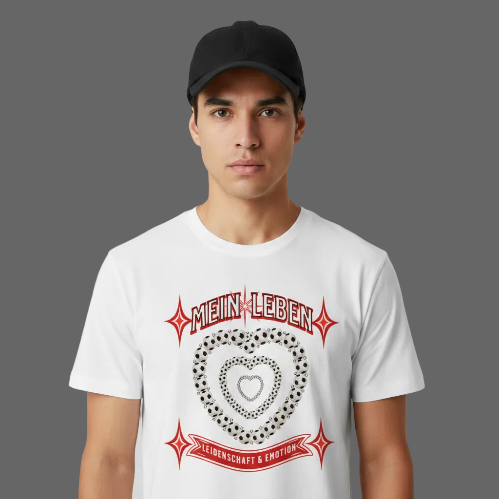 HigherBlanks Premium T-Shirt / Fußball mein LEBEN - Natural Raw