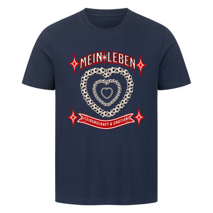 HigherBlanks Premium T-Shirt / Fußball mein LEBEN - Navy Blue