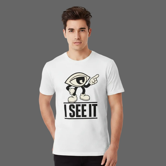 HigherBlanks Premium T-Shirt / I SEE IT-TORIPRS-weiß