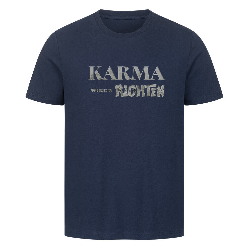 HigherBlanks Premium T-Shirt /KARMA-Image for color: french navy