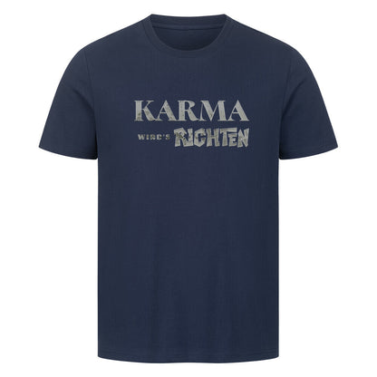 HigherBlanks Premium T-Shirt /KARMA-Image for color: french navy