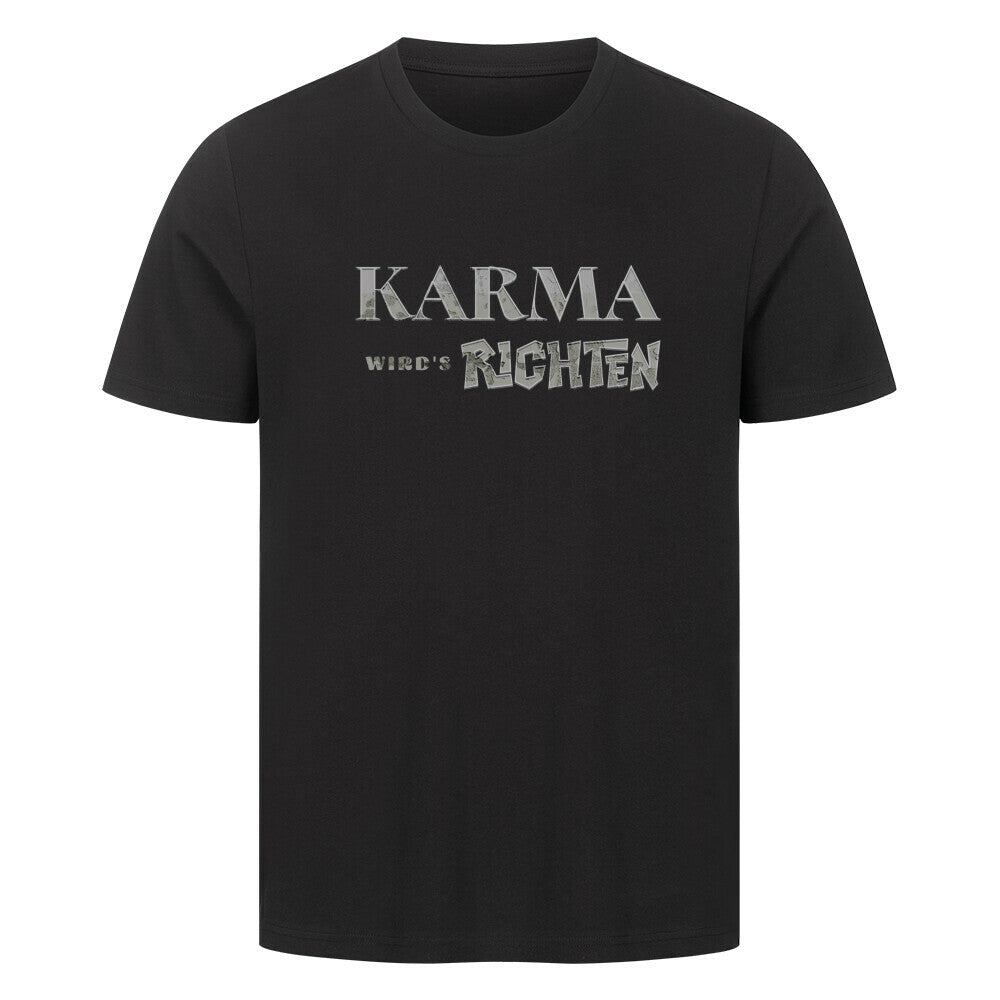 HigherBlanks Premium T-Shirt /KARMA-Image for color: schwarz