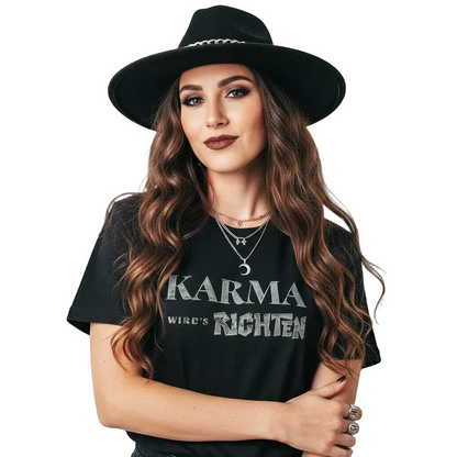 HigherBlanks Premium T-Shirt /KARMA-Image for color: schwarz