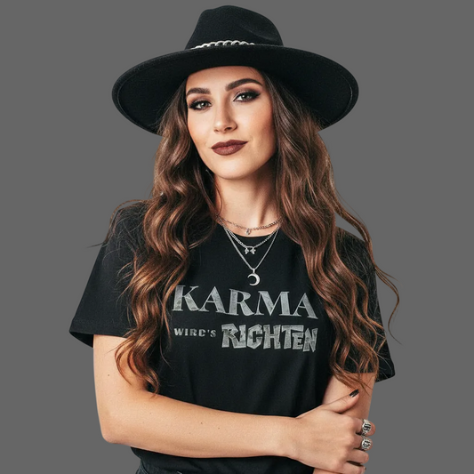 HigherBlanks Premium T-Shirt /KARMA-Image for color: schwarz