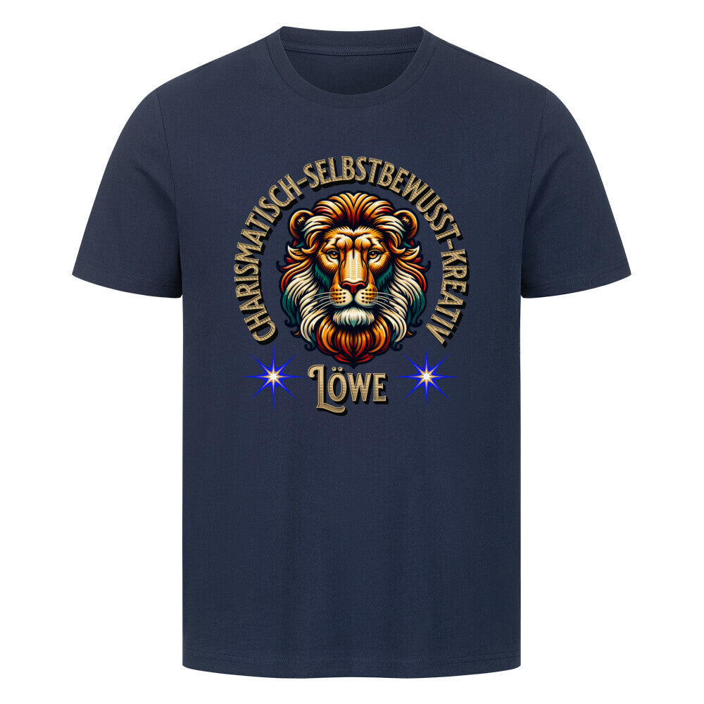 HigherBlanks Premium T-Shirt / Löwe Sternzeichen-blau-TORIPROS