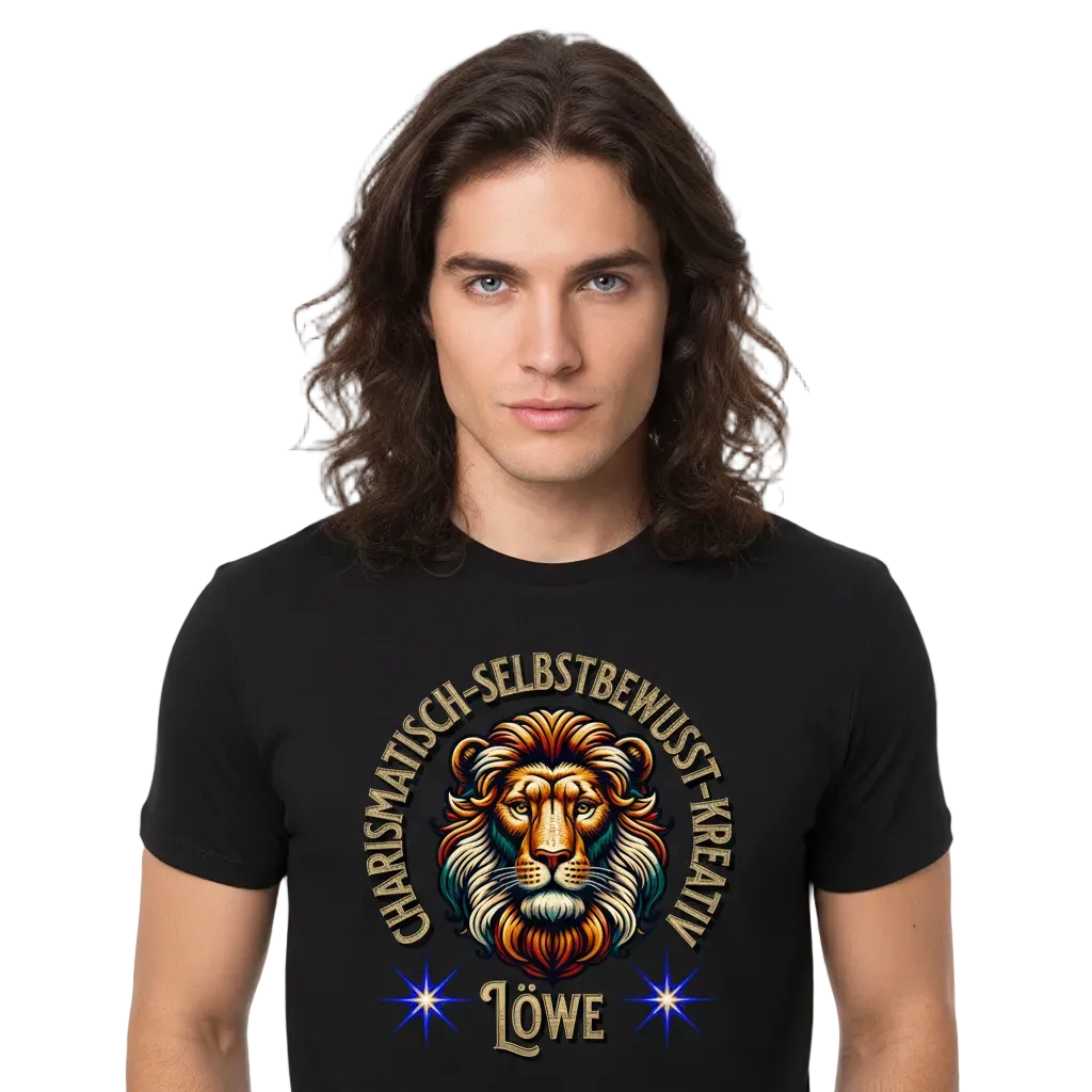 HigherBlanks Premium T-Shirt / Löwe Sternzeichen-schwarz-TORIPROS