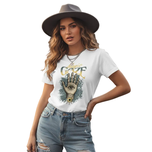 HigherBlanks Premium T-Shirt / Magic Gaze-: weiß