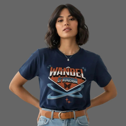 HigherBlanks Premium T-Shirt in French Navy mit „WandelWunderbar“-TORIPROS