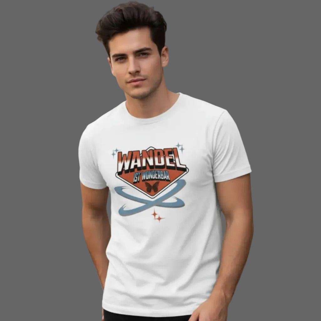HigherBlanks Premium T-Shirt in weiß mit „WandelWunderbar“-TORIPROS